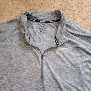 Nike Running Dri Fit 1/2 Zip Shirt XL Gray Heather Long Sleeve Pullover Mens